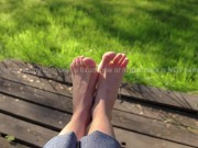 Preview 5 of Walking Barefoot in Wet Grass | 7am