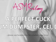 Preview 3 of EroticAudio - A Perfect Cuck Cum Dumpster, CEI, DP| ASMRiley