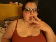 Preview 5 of Chubby Hippie Sugar Dandy Smokes Two Cigarettes at Once