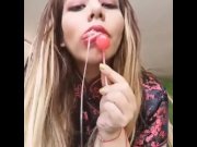 Preview 6 of Do you like the way I suck a lollipop?- Droll and saliva