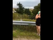 Preview 2 of Overpass Masturbation public outdoor naked FREE PREVIEW