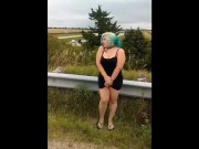 Preview 4 of Overpass Masturbation public outdoor naked FREE PREVIEW