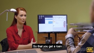 LOAN4K Sensual business lady needs extra money from the local bank