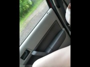 Preview 6 of Awkwardly Holding Camera While Fingering Her to Orgasm in the Car