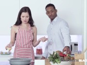 Preview 2 of PrivateBlack - Cassie Fire Heats Things Up With Her BBC Chef