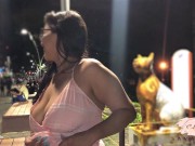 Preview 2 of My Friend controls my orgasm with the lush of lovense in a public park and I make a great squirt