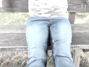 Preview 5 of JEANS PISSING IN PUBLIC PARK