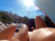 Preview 2 of Nude Outdoor Hike & Fucking in the Sun
