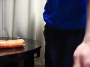 Preview 3 of Japanese amateur, cumshot in artificial vagina wearing blue soccer uniform!