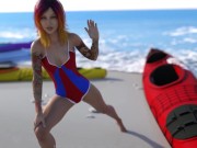 Preview 2 of Fetish Locator Week 1 Part 16 (READ ALOUT w/ in game sounds and voice) Footjob on the beach