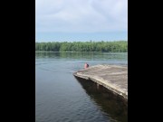 Preview 5 of BIG BUTT BOUNCE JUMP in THE LAKE