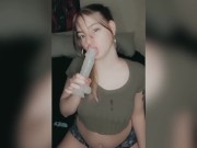 Preview 1 of Damn. Kasity knows how to suck dick ;) squirting and blow! solo mastrabation