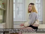 Preview 4 of Big tits virgin blonde Gulya Pechkina masturbating
