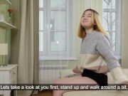 Preview 5 of Big tits virgin blonde Gulya Pechkina masturbating