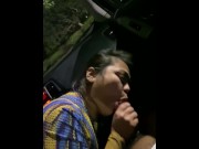 Preview 4 of Sexy Asian Slut Picks Up BBC Boyfriend And Sucks his Dick In the Car