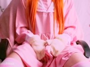 Preview 1 of Pov teen roleplay shemale Futanari masturbs her little pink dick in kawaii Japanese dress (dildo)