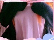 Preview 1 of Redhead Streamer shows her big tits to her followers on live for money roleplay caught