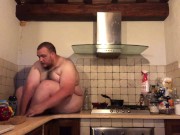 Preview 4 of 21-year-old obese washed in the very small kitchen sink