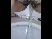Preview 4 of This slut loves to show me her big vagina while going to the bathroom