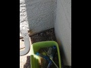 Preview 5 of Peeing in a bucket outside