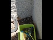 Preview 6 of Peeing in a bucket outside