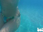 Preview 2 of Italian couple caught having a risky fuck by the sea - Hidden cumshot in mouth
