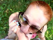 Preview 3 of first time in public blowjob / mouth fuck / facial cumshot