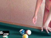 Preview 3 of Teen Step Daughter And Her Stepdad Play Strip Pool