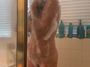 Preview 6 of Wife soaping up in the shower an rubbing her body and clit