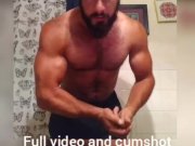 Preview 1 of Hot Straight Ripped Almost Shredded Bodybuilder Nude Flexing and Jerking Off in Bathroom