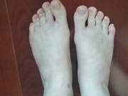 Preview 3 of Foot fetish - from above! Stretching toes...!