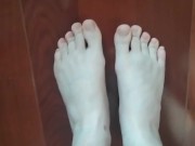 Preview 4 of Foot fetish - from above! Stretching toes...!