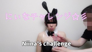 Putting on the condom with Niina's mouth challenge!