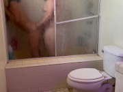Preview 6 of Fucking Thick Cute Big Booty Roommate Latina in Shower