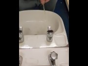 Preview 3 of DESPERATE Piss in the work sink,  almost caught!!