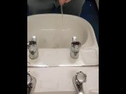 Preview 5 of DESPERATE Piss in the work sink,  almost caught!!