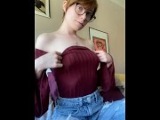 Preview 2 of Dressing like this means I can show you my pretty tits at any moment! Can you give them a kiss?