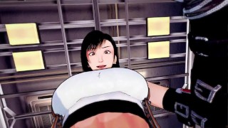 Final Fantasy 7 Remake - Tifa Lockhart footjob - 3D Porn