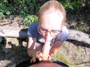 Preview 2 of He cum in my panties in a public park