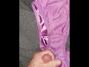 Preview 1 of filling the wife's satin panty