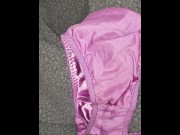 Preview 4 of filling the wife's satin panty