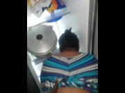 Preview 3 of Ebony BBW GF gets fucked in the fridge