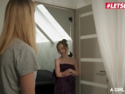 Preview 2 of AGIRLKNOWS - LOTTIE MAGNE AND FREYA MAYER RUSSIAN LESBIANS EROTIC PUSSY LICKING