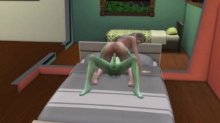 Alien fucked a dugout in Sims