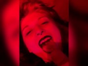 Preview 4 of short sneak peak of brand new amateur Daria Doom! goth slut with wrists cuffed sucks cock