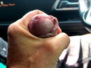 Preview 6 of POV Ride Car, Big Cock Sucking, Close Up Squirt Cum in Slow Motion