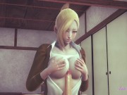 Preview 4 of Attack on titans Hentai 3D - Annie Blowjob, Boobjob and Fucked in a tatami.