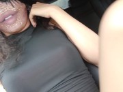 Preview 1 of Sexy Asian Ladyboy Sissy Girl Sitting In The Car And Playing On Cam Part 2