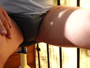 Preview 6 of Desperate pee in underwear outdoor