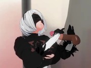 Preview 5 of 3D HENTAI 2B jerks off your cock gently